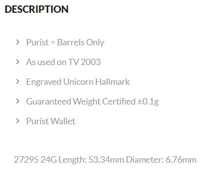 Unicorn Steeldarts - PURIST EVOLUTION SERIES PHASE 3 Phil Taylor - 90% TUNGSTEN - 24 gr