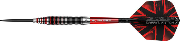 Mission Steeldarts - Darryl Fitton - 95% Tungsten Electro Black & Red - The Dazzler