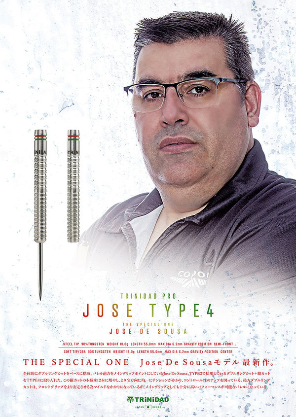 TRiNiDAD Pro Jose de Sousa - The Special One Type 4 Steeldarts 2023 - 18 gr