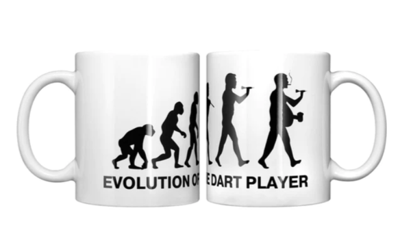 Darts Tasse - Evolution of the Dart Player