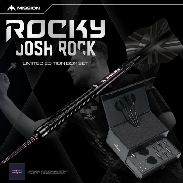 Josh Rocky Rock - Mission 95% DLC Coated - Limited Edition Steeldarts 24 gr